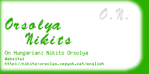 orsolya nikits business card